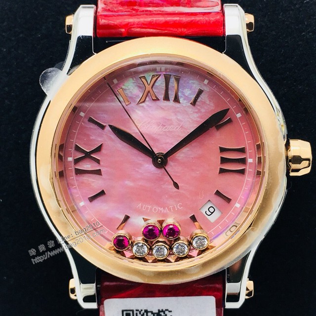 肖邦Chopard機械女士腕表 蕭邦對休閒風格頂級鱷魚皮帶女表  gjs2254